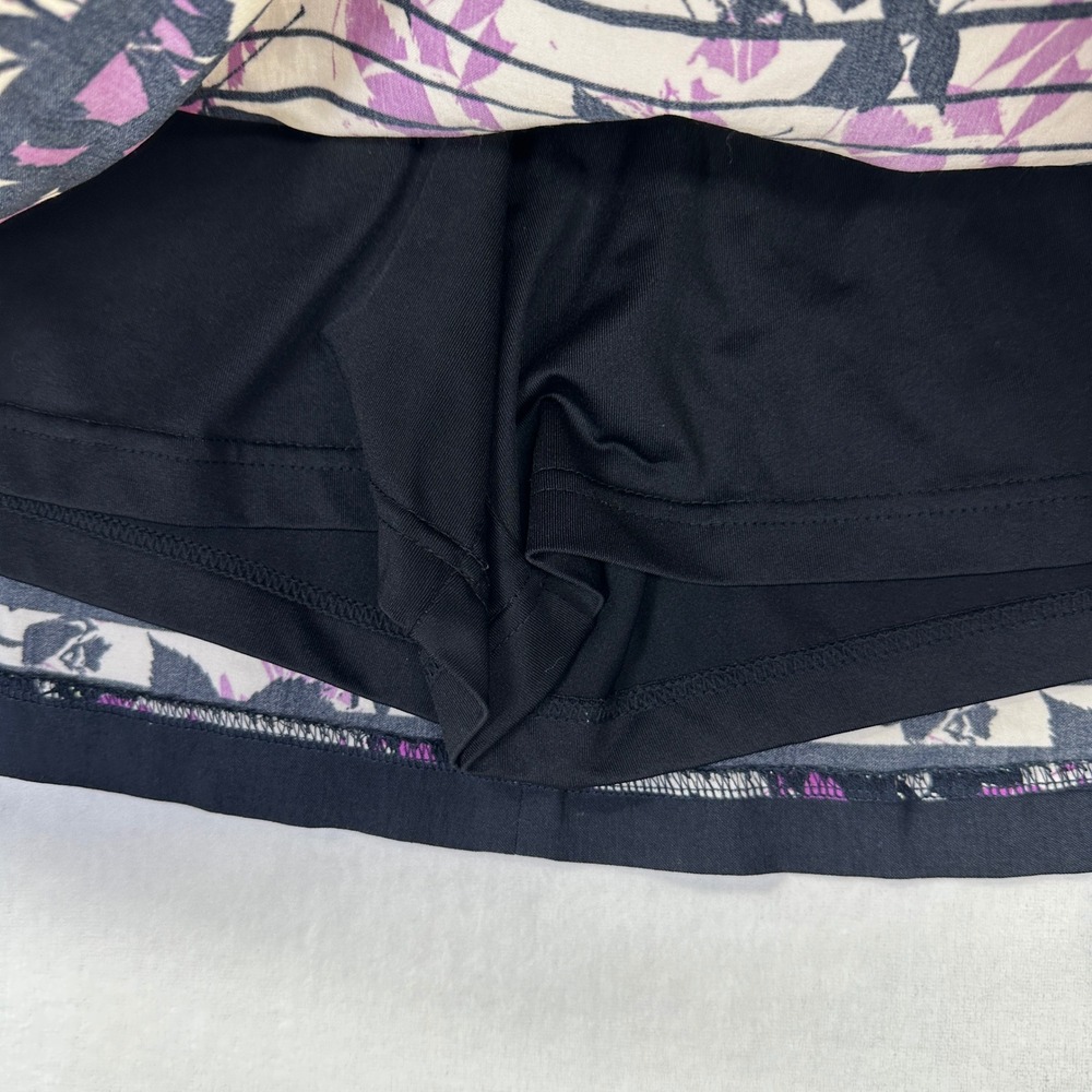 Lady Hagen Golf Skort 14 Purple Floral Striped Active Skirt Athletic Golfcore - Picture 8 of 11